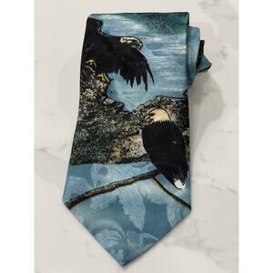 Vintage Lost Kingdom Bald Eagle Tie 58 x 4 Made in USA Wilderness Freedom Bird
